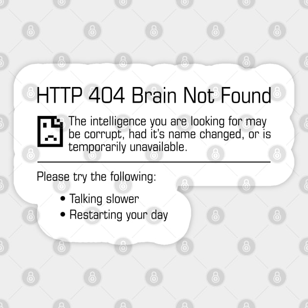 Brain Not Found Sticker by Venus Complete